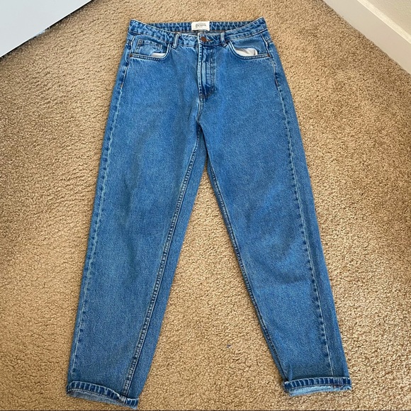 ZARA AUTHENTIC DENIM 100% COTTON MOM JEANS 28 - Picture 2 of 8
